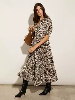 Миди-платье lavinia с леопардовым принтом Baukjen, цвет Taupe/Multi