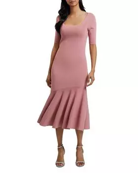 Миди-платье Miyhaa вязаное Ted Baker, розовый