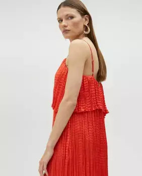 Миди-платье на бретелях Lola Casademunt, оранжевый