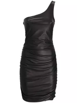 Миди-платье на одно плечо Armani Exchange, черный