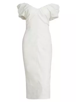 миди-платье Nora A.L.C., белый