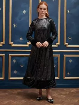 Миди-платье palais с блестками Sister Jane, черный
