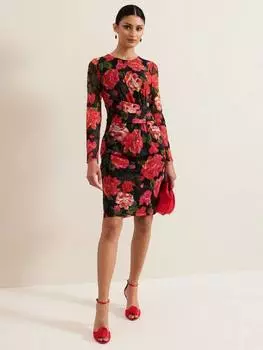 Миди-платье roshni с цветочными рюшами Phase Eight, разноцветный