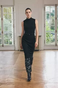 Миди платье с поясом ZARA, черный