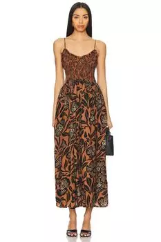 Midi-платье "Sweet nothings" от Free People, brown patina combo