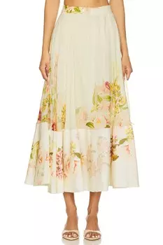Миди-юбка Hemant And Nandita, ivory floral
