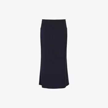 Миди-юбка Victoria Beckham текстурированная эластичная, синий