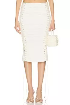 Миди-юбка Yasmina Camila Coelho, cream white