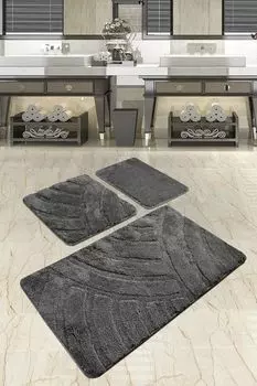 Миджольнир, Аля- CHL1625, дымчатый, коврики для ванной, 1450 гр/м, 100% АКРИЛ Mijolnir, черный