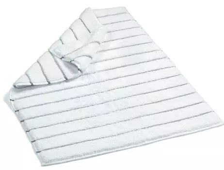 Миджольнир, Полосатый- CAN1523, Белый, Коврики для ванной, 1300 г/м, 100% ХЛОПОК Mijolnir