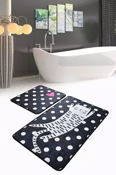 Миджольнир, Пятнистый- CHL2481, Разноцветный, коврики для ванной, 700 г/м, 100% бархатная ткань Mijolnir, мультиколор