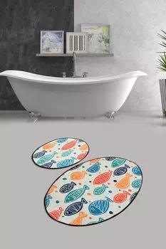 Миджольнир, Рыба- CHL1544, разноцветный, коврики для ванной, 700 г/м, 100% микрополиамид Mijolnir, мультиколор