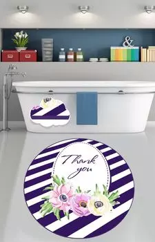 Миджольнир, Спасибо CHL4440, разноцветный, коврики для ванной, 700 г/м, 100% бархатная ткань Mijolnir, мультиколор