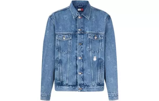 Miffy X Джинсовая куртка мужская джинсовая синяя Tommy Hilfiger, синий