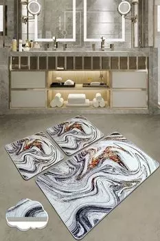 Mijolnir, Blur- CHL4531, Colorful, коврики для ванной, 700 г/м, 100% бархатная ткань, мультиколор