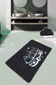 Mijolnir, Bus- CHL4414, Colorful, коврики для ванной, 700 г/м, 100% бархатная ткань, мультиколор