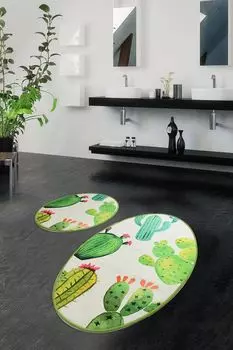 Mijolnir, Cactus- CHL2217, Colorful, коврики для ванной, 700 г/м, 100% микрополиамид, мультиколор