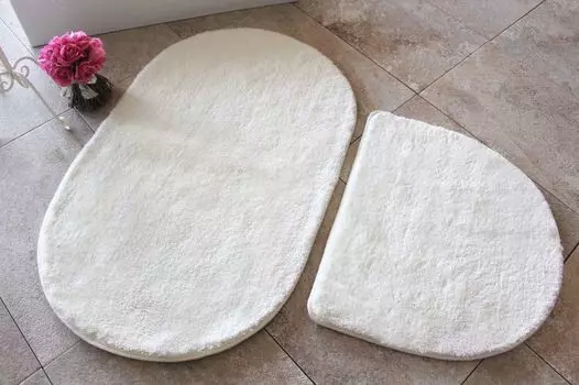 Mijolnir, Colors- ALS2172, ECRU, коврики для ванной, 1450 г/м, 100% полиакрил, бежевый