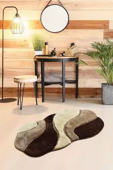 Mijolnir, Curves - Brown (70 x 120), акриловый коврик для ванной, разноцветный, 70 x 120 см, мультиколор