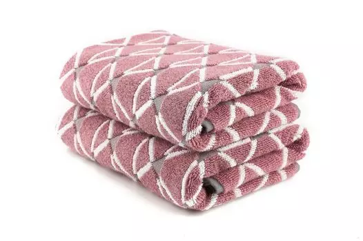 Mijolnir, Delta - Rose, комплект полотенец (2 шт), розовый, 100% МИКРО ХЛОПОК, 50 х 90 см