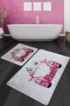 Mijolnir, Dogs- CHL2521, разноцветный, коврики для ванной, 700 г/м, 100% ПОЛИЭСТЕР, мультиколор