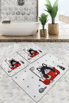 Mijolnir, Dogs- CHL3280, разноцветный, коврики для ванной, 700 г/м, 100% ПОЛИЭСТЕР, мультиколор