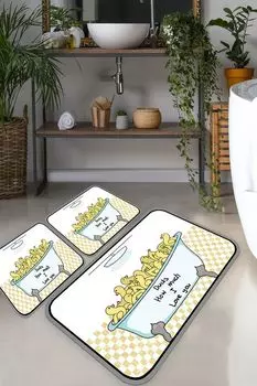 Mijolnir, Ducks, набор ковриков для ванной (3 шт.), разноцветный, 100 % ПОЛИЭСТЕР, 50 х 60 см, мультиколор