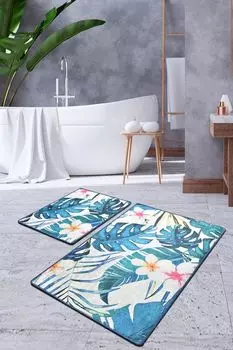 Mijolnir, Exotic- CHL2374, разноцветный, коврики для ванной, 700 г/м, 100% бархатная ткань, мультиколор