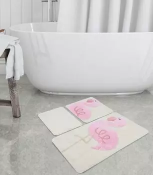 Mijolnir, Flamingo- ALS2103, разноцветный, коврики для ванной, 1450 г/м, 100% полиакрил, мультиколор