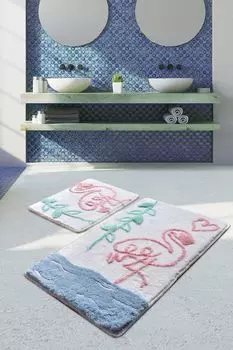 Mijolnir, Flamingo- CHL2437, разноцветный, коврики для ванной, 1450 г/м, 100% полиакрил, мультиколор