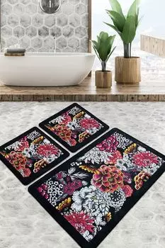 Mijolnir, Floreale- CHL3283, Разноцветный, коврики для ванной, 700 г/м, 100 % ПОЛИЭСТЕР, мультиколор