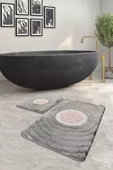 Mijolnir, Floria- CHL2302, разноцветный, коврики для ванной, 1450 г/м, 100% полиакрил, мультиколор