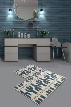 Mijolnir, Happy- CHL2456, разноцветный, коврики для ванной, 700 г/м, 100% бархатная ткань, мультиколор