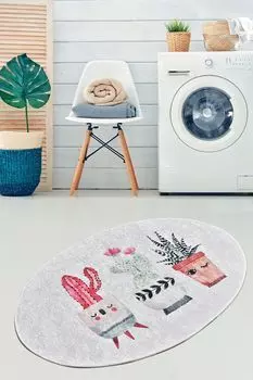 Mijolnir, Happy- CHL4355, разноцветный, коврики для ванной, 700 г/м, 100% бархатная ткань, мультиколор