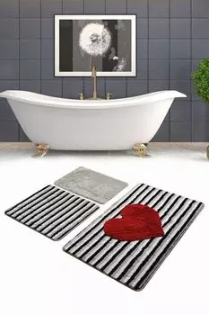 Mijolnir, Heart- ALS2105, разноцветный, коврики для ванной, 1450 г/м, 100% полиакрил, мультиколор