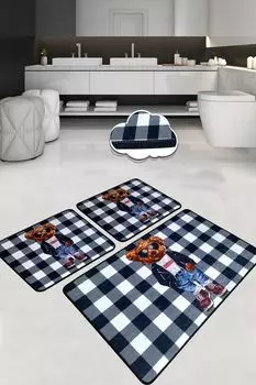 Mijolnir, Heat- CHL4460, разноцветный, коврики для ванной, 700 г/м, 100% бархатная ткань, мультиколор