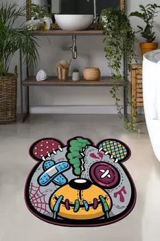 Mijolnir, Injured Panda 120, коврик для ванной, разноцветный, 100 % ПОЛИЭСТЕР, 120 x 120 см, мультиколор