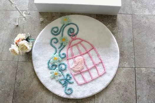 Mijolnir, Kafes- ALS1013, разноцветный, коврики для ванной, 1450 г/м, 100% полиакрил, мультиколор