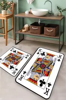 Mijolnir, Karo Playing Card, набор ковриков для ванной (2 шт.), разноцветный, 100 % ПОЛИЭСТЕР, 50 x 60 см, мультиколор