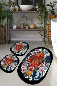 Mijolnir, Lakingo, набор ковриков для ванной (3 шт.), разноцветный, 100 % ПОЛИЭСТЕР, 50 х 60 см, мультиколор