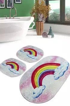 Mijolnir, Leno- CHL4839, разноцветный, коврики для ванной, 700 г/м, 100 % ПОЛИЭСТЕР, мультиколор