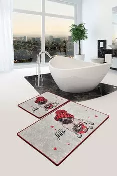 Mijolnir, Let- CHL2457, разноцветный, коврики для ванной, 700 г/м, 100% бархатная ткань, мультиколор