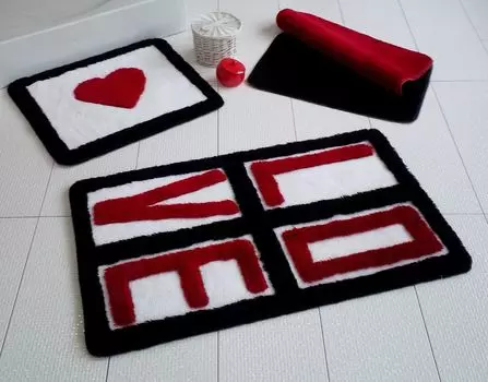 Mijolnir, Love- ALS2001, разноцветный, коврики для ванной, 1450 г/м, 100% полиакрил, мультиколор