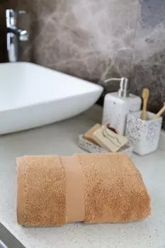 Mijolnir, Luxe - Light Brown (50 x 90), полотенце, светло-коричневый, 100% ХЛОПОК, 50 x 90 см