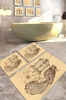 Mijolnir, Malurus- CHL4399, Черный, коврики для ванной, 700 г/м, 100% бархатная ткань