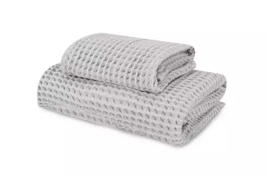 Mijolnir, Modal Waffle - Light Grey, комплект полотенец (2 шт.), светло-серый, 50% МОДАЛЬНАЯ ТКАНЬ / 50% ХЛОПОК, 30 х 40 см