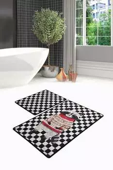 Mijolnir, Mr.- CHL2454, разноцветный, коврики для ванной, 700 гр/м, 100% бархатная ткань, мультиколор