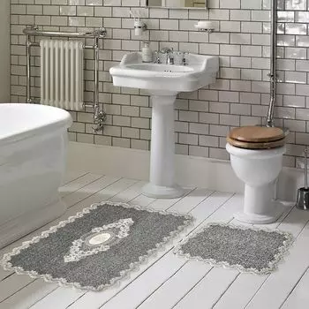 Mijolnir, Nixie- ANR1464, антрацит, коврики для ванной, 1500 г/м, 100 % ПОЛИЭСТЕР, серый