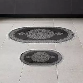 Mijolnir, Nixie- ANR1663, Черный, Коврики для ванной, 850 г/м, 100 % ПОЛИЭСТЕР