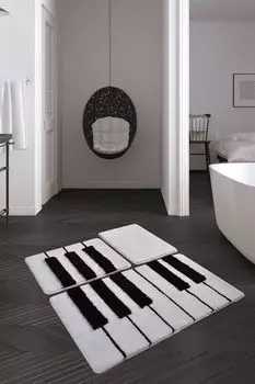 Mijolnir, Piyano- CHL3216, разноцветный, коврики для ванной, 1450 г/м, 100% полиакрил, мультиколор
